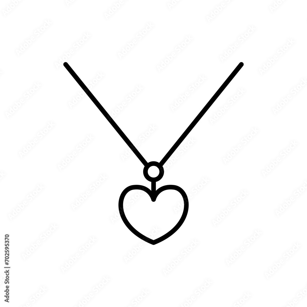 Love pendant outline icons, minimalist vector illustration ,simple transparent graphic element .Isolated on white background Love pendant outline icons, minimalist vector illustration ,simple transparent graphic element .Isolated on white background