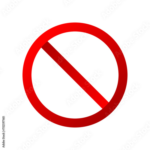 Red prohibited sign icon vector design