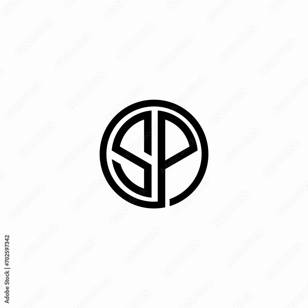 SP, PS, Abstract beginning monogram letters alphabet logo design Vector logo design luxury elegant premium letter SP circular SP, PS, Abstract beginning monogram letters alphabet logo design Vector logo design luxury elegant premium letter SP circular