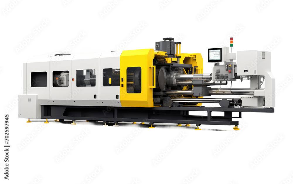 Fototapeta premium Optimize Production with the Fully Automated Injection Molding on a White or Clear Surface PNG Transparent Background