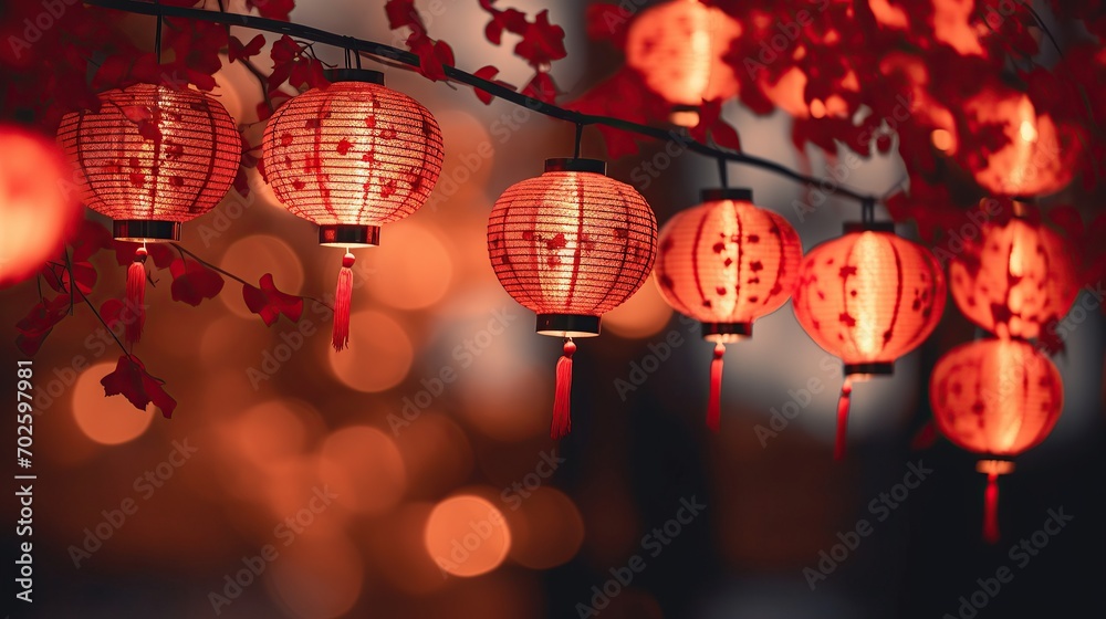Chinese red paper lanterns. Chinese New Year celebration Chinese red paper lanterns. Chinese New Year celebration