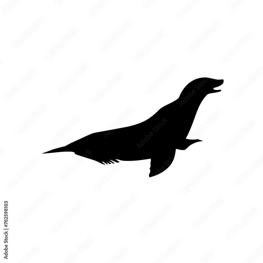 Fototapeta premium Penguin silhouette in PNG format