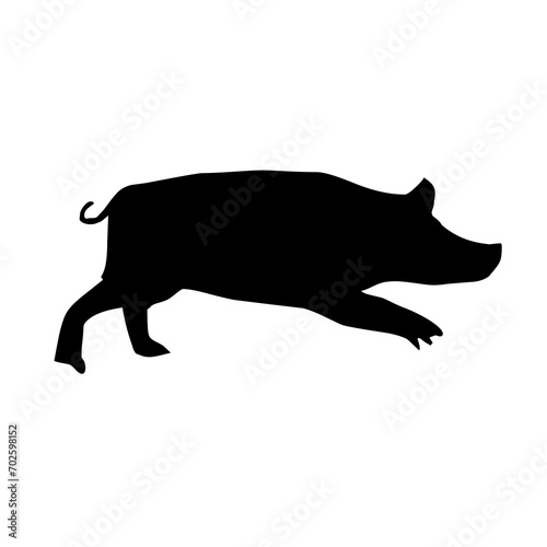 Pig silhouette in PNG format