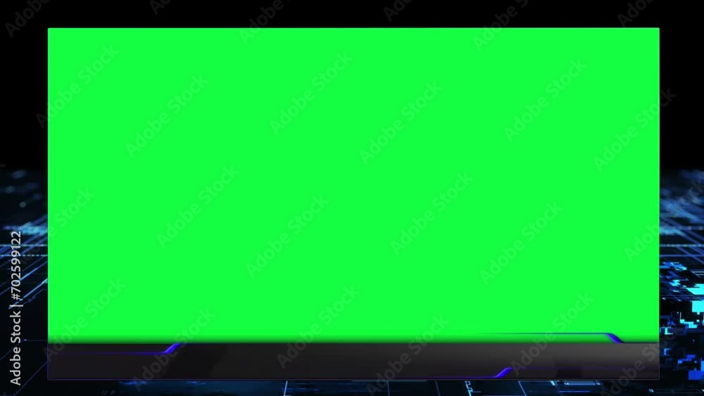 Futuristic Tech Background: Video Player with Alpha Channel on Isolated Green Screen Futuristic Tech Background: Video Player with Alpha Channel on Isolated Green Screen
