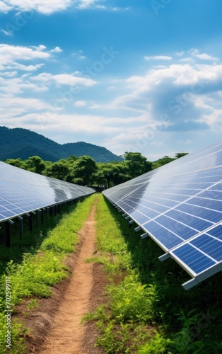 Solar Panel in a Sunny Farm