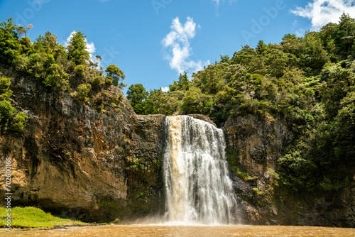 Hunua Falls Waterfall  Hunua Ranges Regional Park  New Zealand.