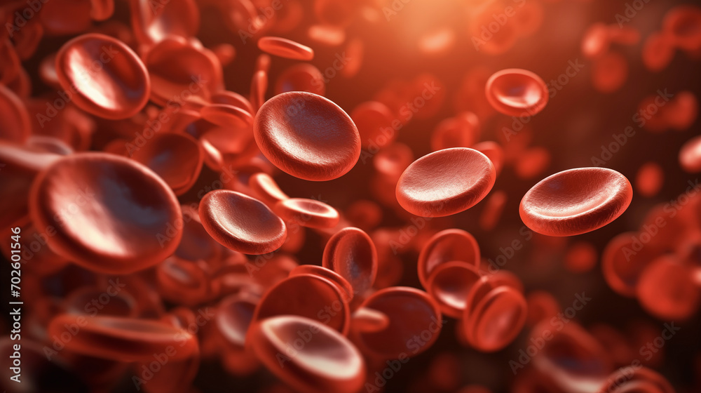 Vital Flow: Red Blood Cells in Motion
