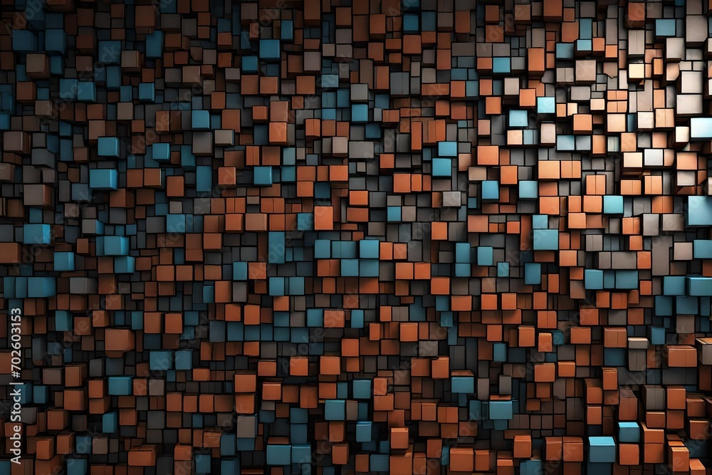 abstract background with 3d squares