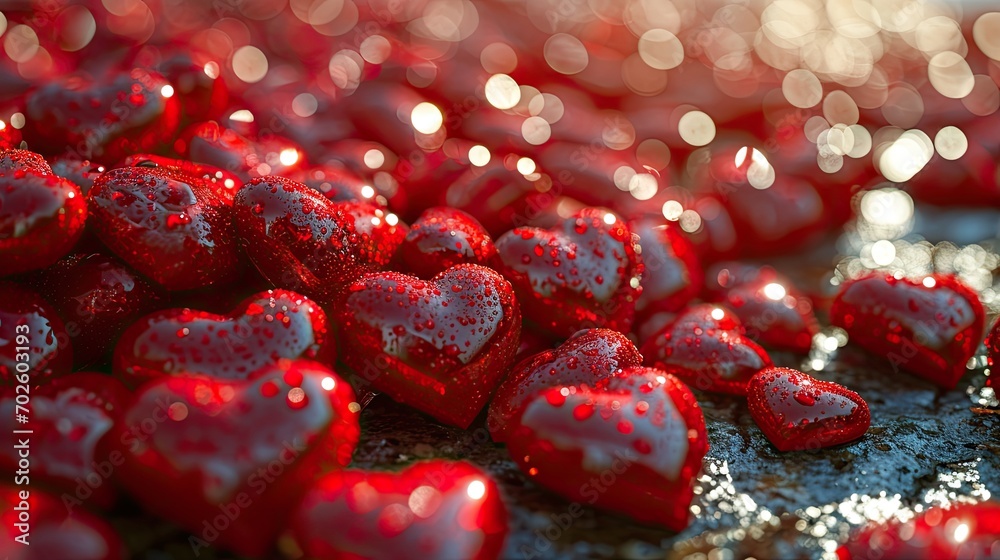 Red Hearts Symbolizing Love and Valentine's Day Red Hearts Symbolizing Love and Valentine's Day