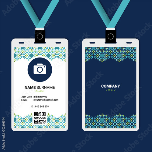 Islamic Ornament ID Card Design for Business or Company