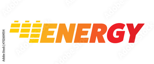 yellow-red gradient energy and battery concept. energy logo