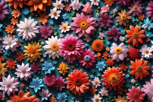 seamless pattern with flowers background © Abubakar