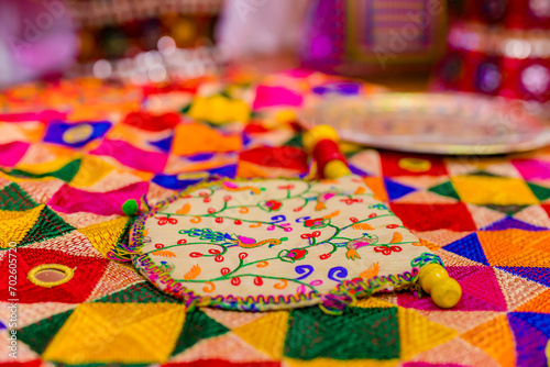Indian Punjabi pre wedding Jago ceremony items and decorations