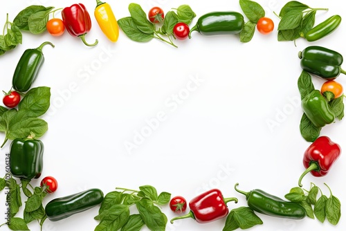 frame of vegetables