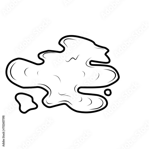 Water Of Puddle Vector Outline 
