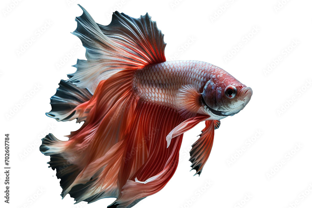 Fototapeta premium red fish isolated on white generative ai