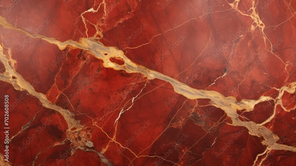 Opulent Red and Gold Marble Design
