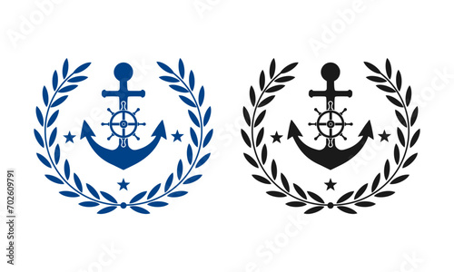 Anchor design logo template illustration