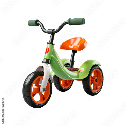 Kids Tricycle. Isolated on transparent background.