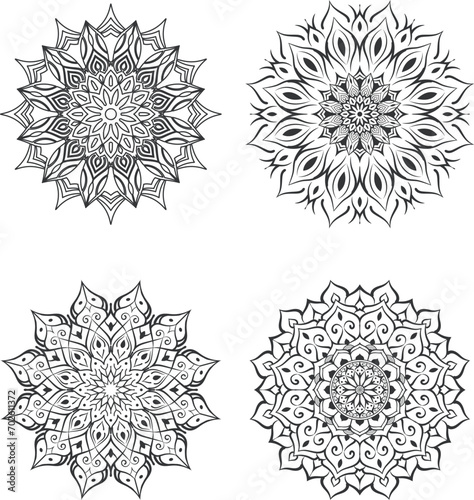 vector Mandala design for invitation card