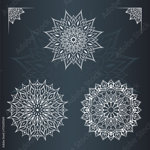 vector Mandala design for invitation card
