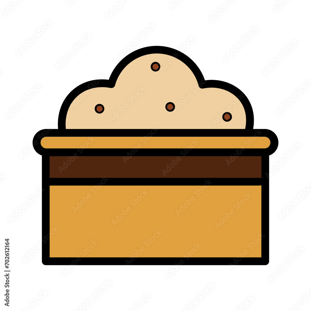 Bucket Food Rice Filled Outline Icon Bucket Food Rice Filled Outline Icon