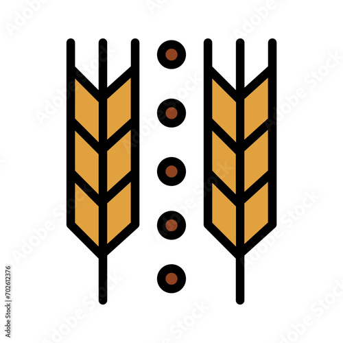 Grain Rice Seeds Filled Outline Icon