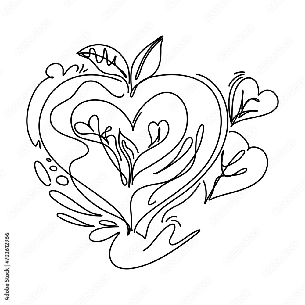 Modern Flat Valentines Day Illustration, Elevate your web design with a touch of romance Modern Flat Valentines Day Illustration, Elevate your web design with a touch of romance