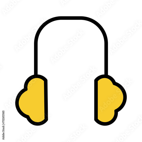 Earmuffs Safety Protect Filled Outline Icon