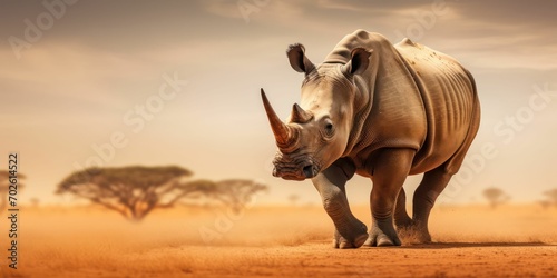 Rhino Presence in the Savannah © sitifatimah