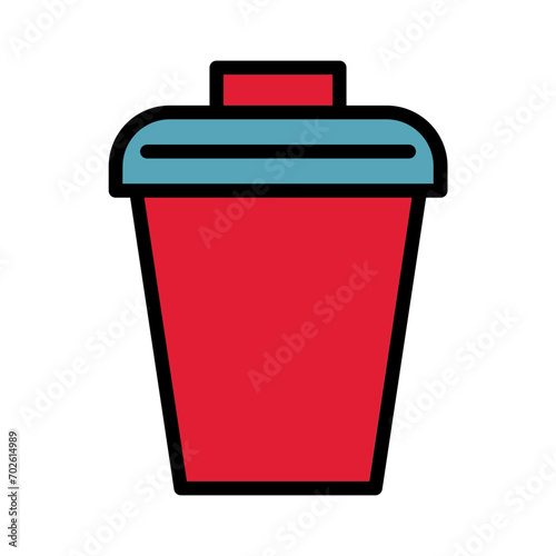 Mask Trash Virus Filled Outline Icon