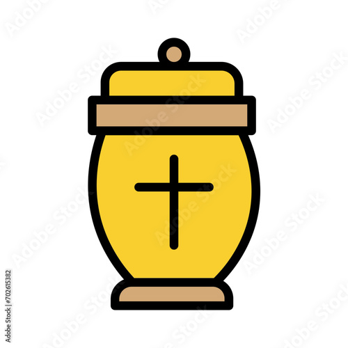 Ashes Remains Funeral Filled Outline Icon