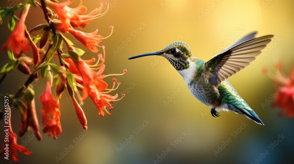 Fototapeta premium Hummingbird Sipping Nectar