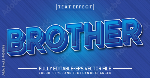 Brother text editable style effect