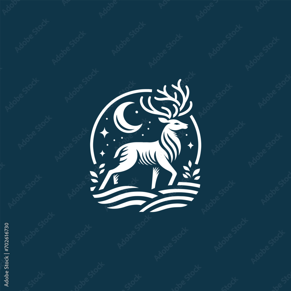 Graceful Deer Logo black and write 