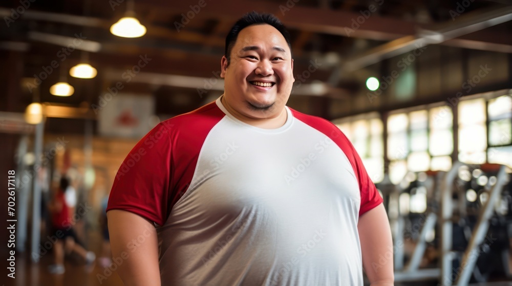 Gym Empowerment for Plus Size Asian Man