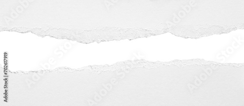 torn blank pages with uneven texture edges. set of ripped white paper sheets png isolated on transparent background. document or newspaper mockup. photo