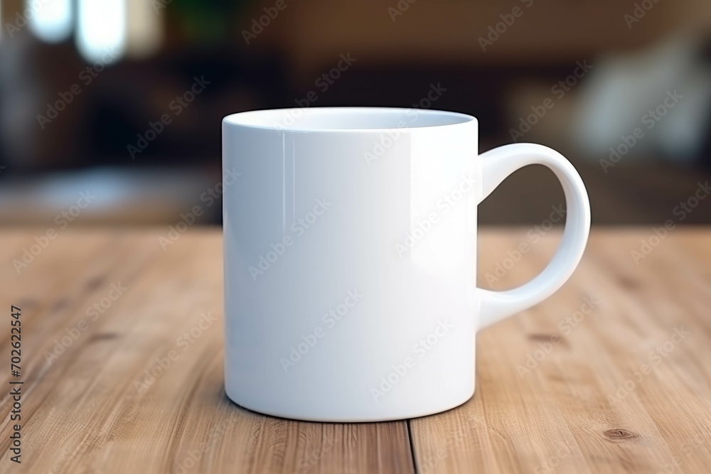 Disposable mug on the wooden table Disposable mug on the wooden table