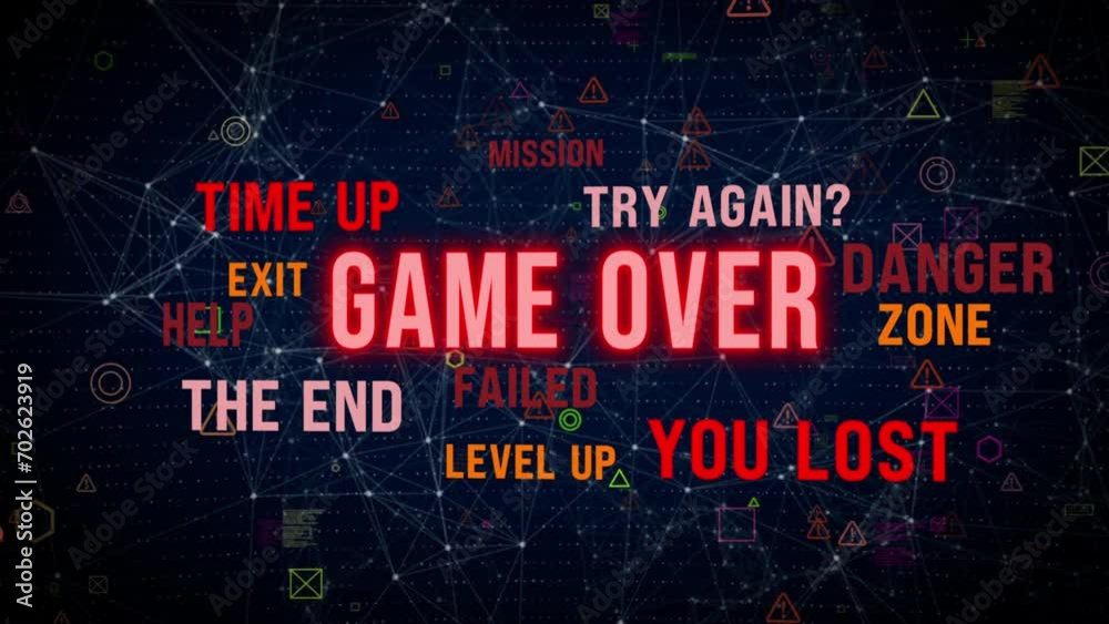 game show over ui concept background