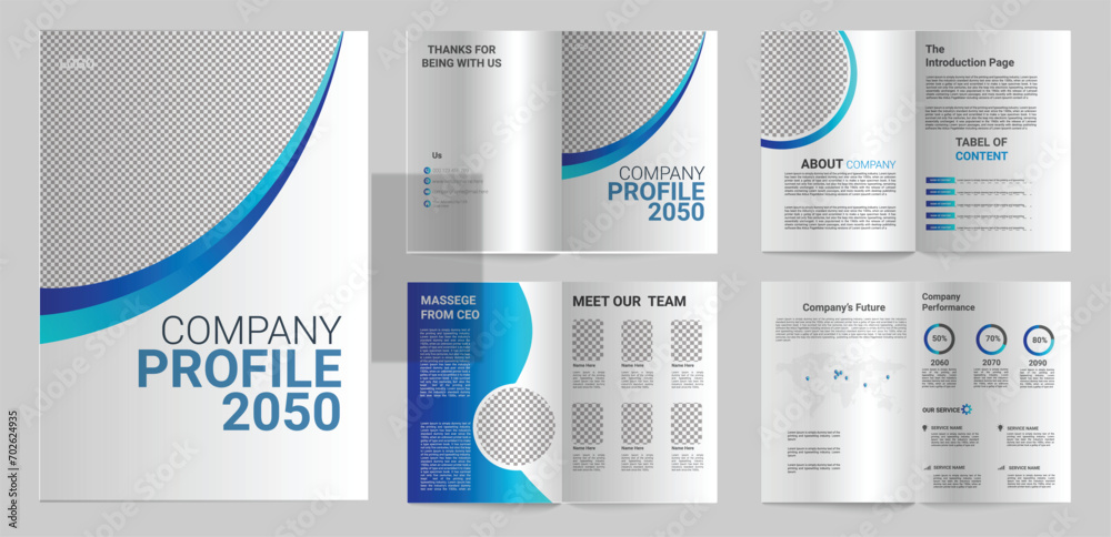 corporate brochure cover page template
