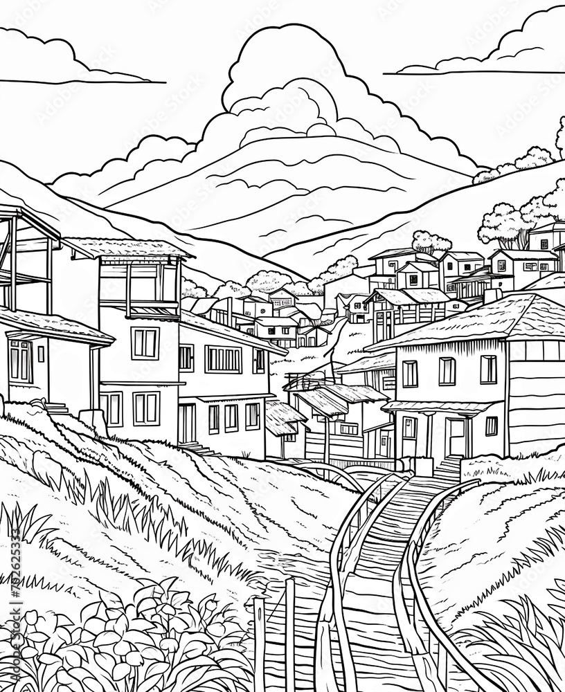 coloring page colombia