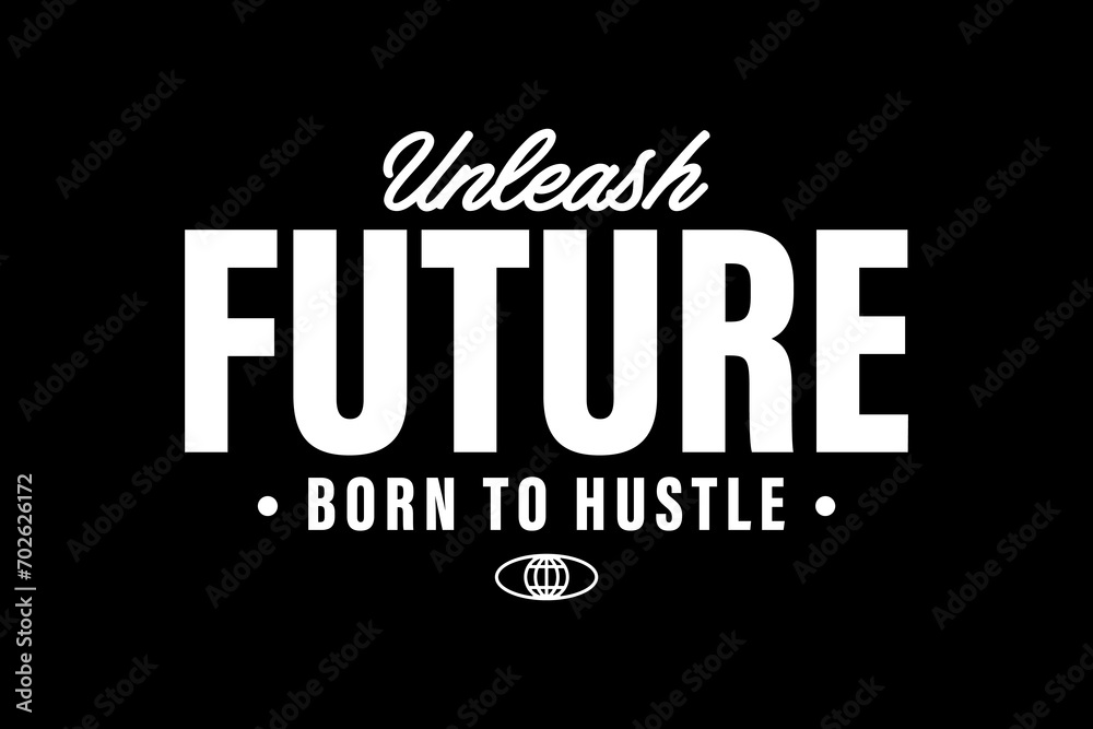 Obraz premium streetwear graphic tee typography design templates