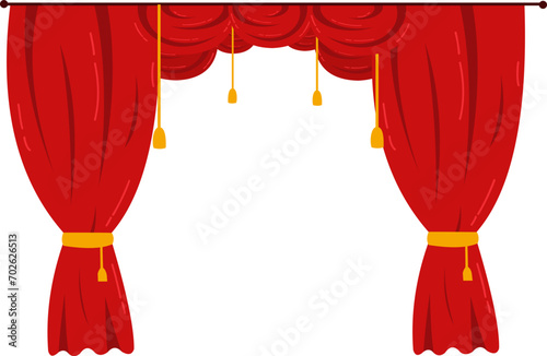 Red Curtain Decoration