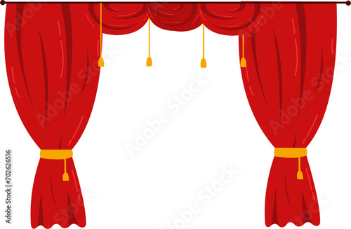 Red Curtain Decoration