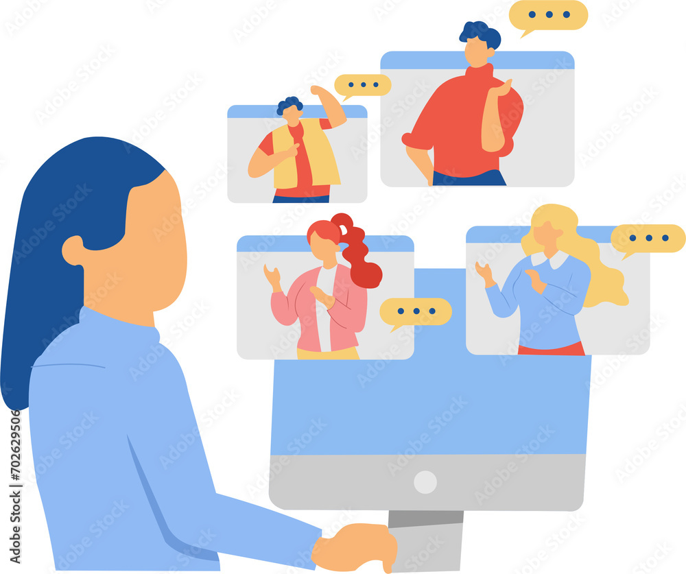 Online Meeting Illustration