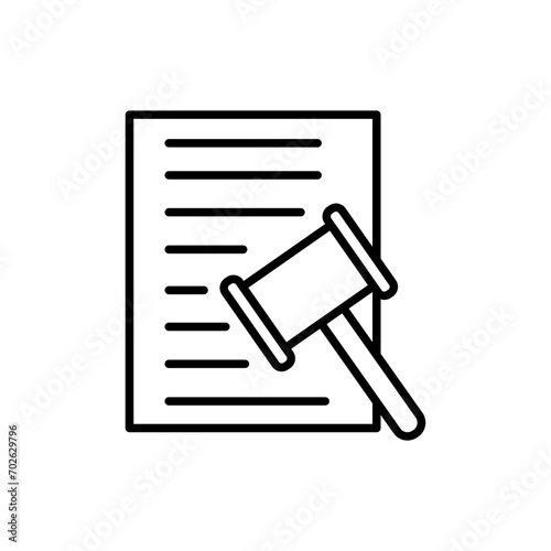 Legal file outline icons, minimalist vector illustration ,simple transparent graphic element .Isolated on white background