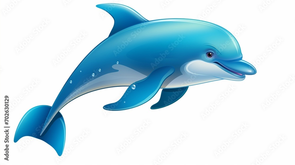 Infuse your designs with the magic of the sea using this high-definition depiction of a hand-drawn dolphin cartoon, ensuring a realistic and delightful addition.