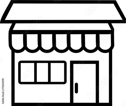 Store Building Line Icon