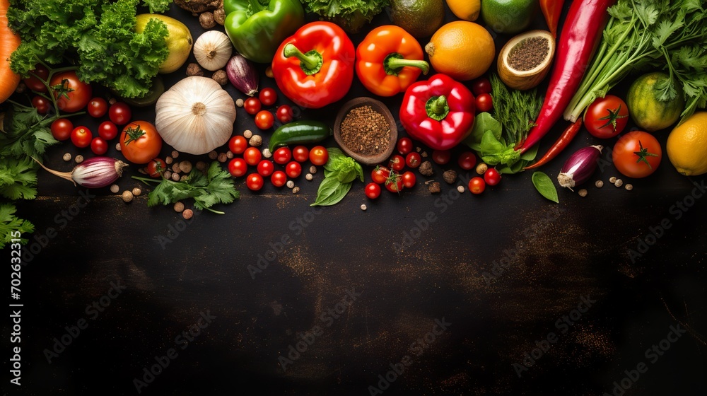 vegetables on a wooden background