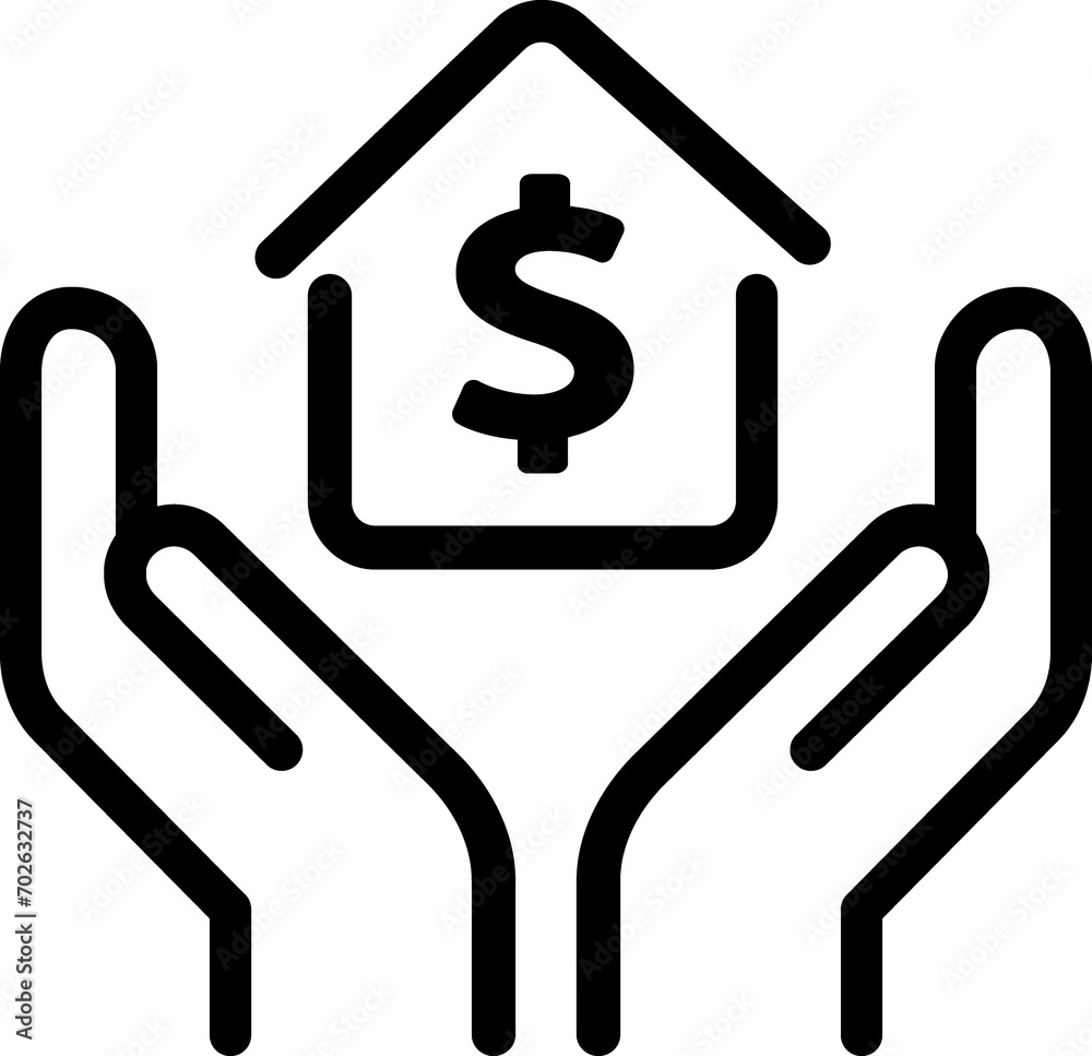 Real estate black icon. 